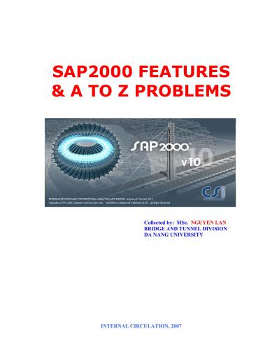 SAP2000 features. A to Z problems