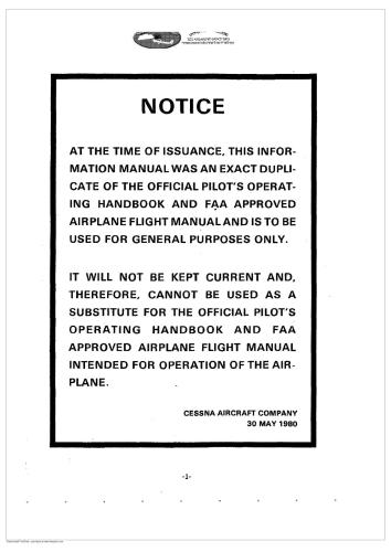 Cessna-172P Skyhawk Information Manual