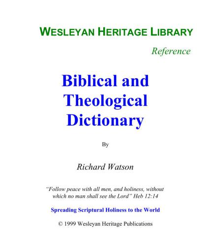 Biblical and Theological Dictionary