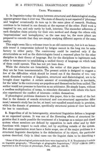 Is a structural dialectology possible?