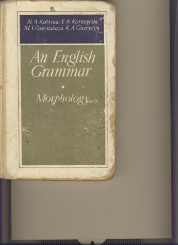 An English Grammar Morphology