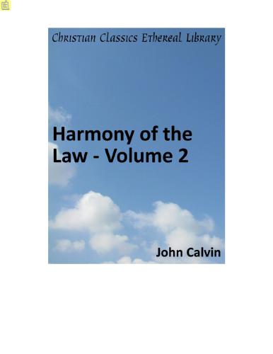 Harmony of the Law. Volume 2