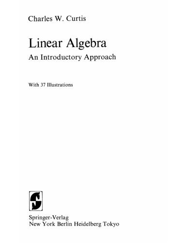Linear Algebra: An Introductory Approach