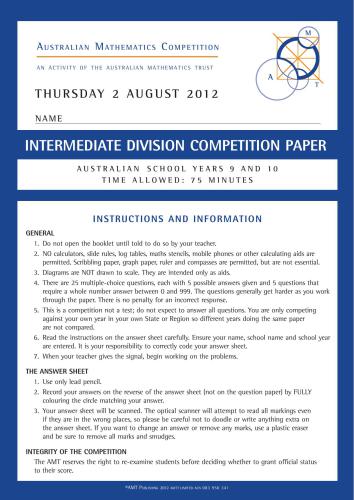 AMC 2011 Competition papers