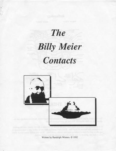 Billy Meier, UFO Contact Notes