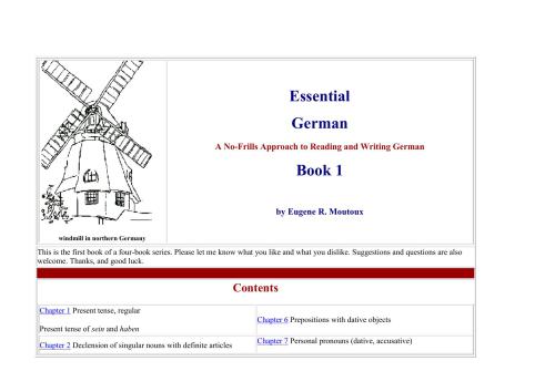Essential German. A No-Frills Approach to Reading and Writing German