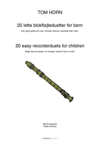 20 easy recorder duets for children. Дуэты для блокфлейты