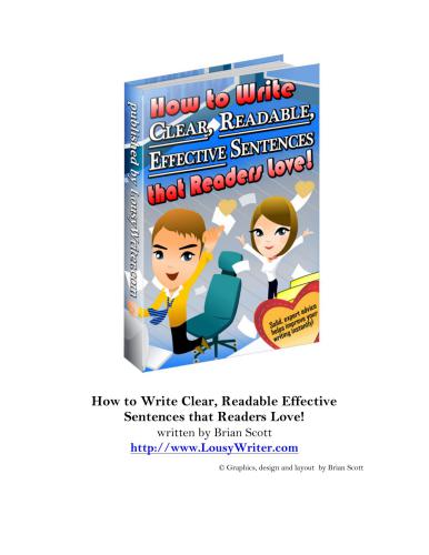How to Write Clear, Readable, Effective Sentences that Readers Love