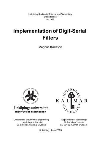 Implementation of Digit-Serial Filters