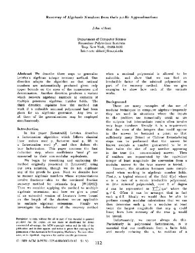 Recovery of algebraic numbers from p-adic calculations