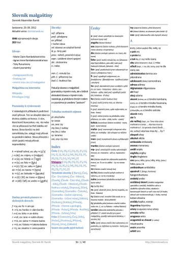 Slovník malgaštiny