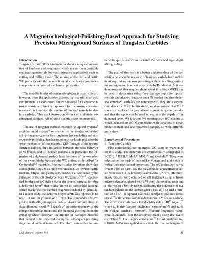 A Magnetorheological-polishing-based approach for studying precision microground surfaces of tungsten carbides