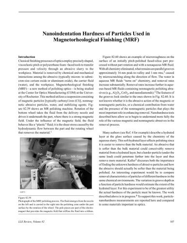 Nanoindentation hardness of particles used in magnetorheological finishing (MRF)