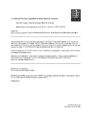 Continued fraction algorithm for real algebraic numbers