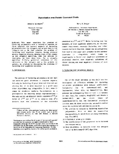 Factoring polynomials over algebraic domains