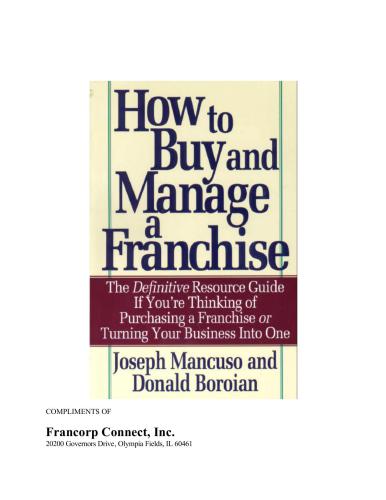 How to buy and manage a franchise