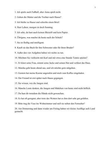 German Sentence Diagrams