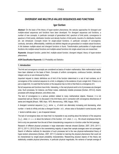 Divergent and multiple-valuid sequences and functions