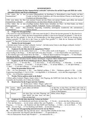 Urlaub. Sommer - und Winterferien