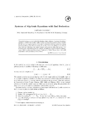 Lifting for algebraic equations with bad reduction