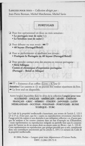 Pratiquez le portugais en 40 leçons. Portugal-Brésil