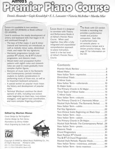 Alfred's Premier Piano Course. Lesson 6