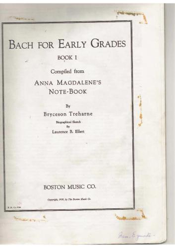 Bach for early grades. Book 1