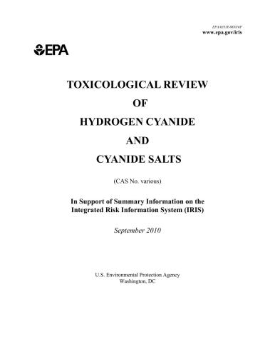 Toxicological Review of Hydrogen Cyanide and Cyanide Salts
