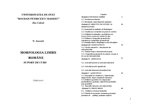 Morfologia limbii romane