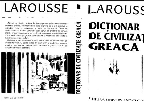 Dicţionar de civilizaţie greaca. Larousse