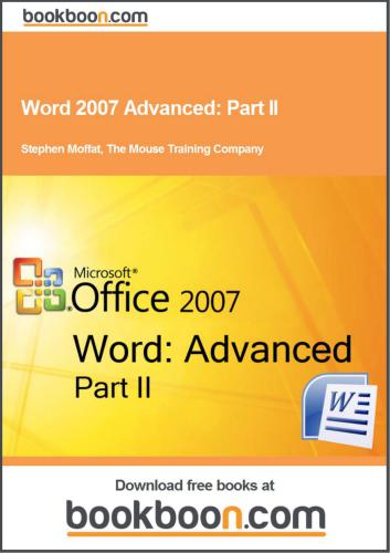 Word 2007 Advanced. Part II