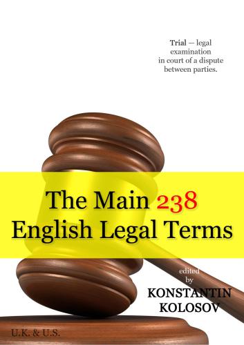 The Main 238 English Legal Terms