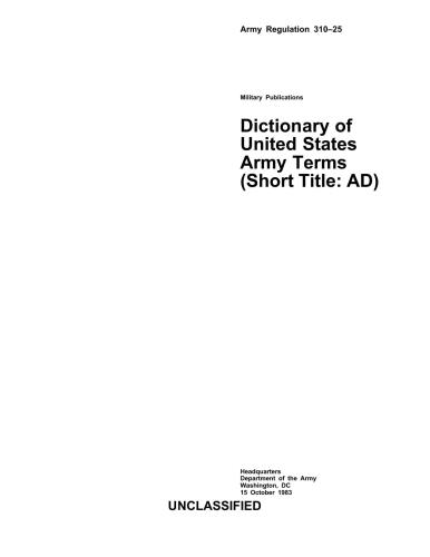 Dictionary of United States Army Terms