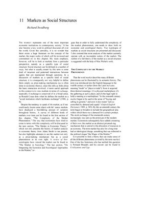 Markets as Social Structures