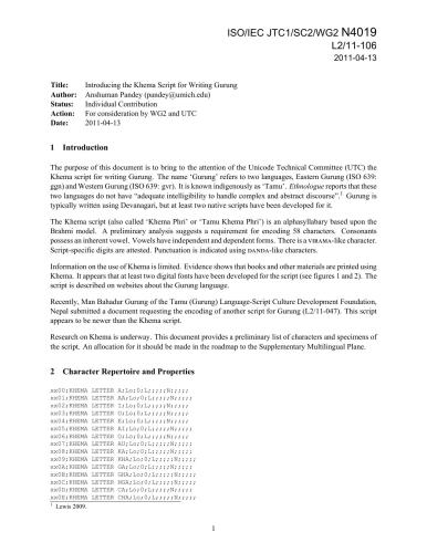 Introducing the Khema Script for Writing Gurung