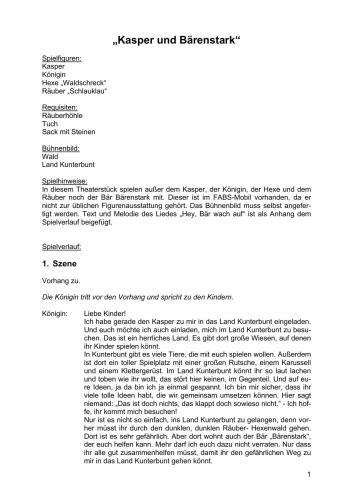 Kasper und Bärenstark