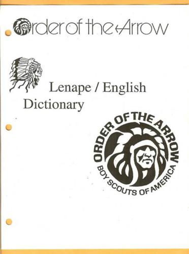 The Lenape English Dictionary