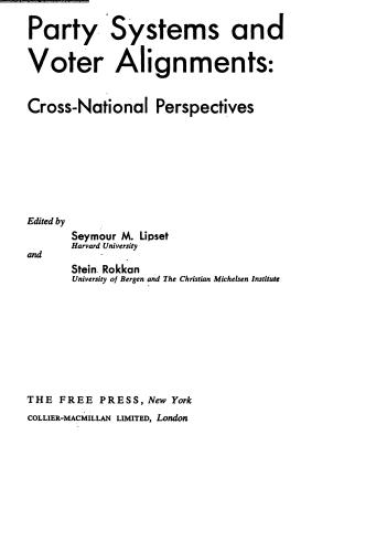 Cleavage structures, party systems, and voter alignments: an introduction