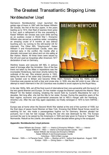 The Greatest Transatlantic Shipping Lines