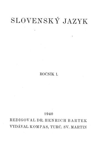 Slovensky jazyk