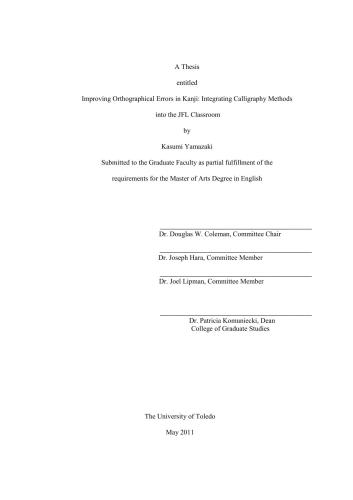 Improving Orthographical Errors in Kanji: Integrating Calligraphy Methods