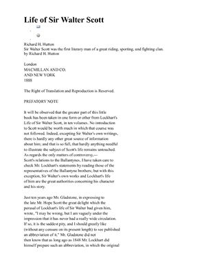 Life of Walter Scott