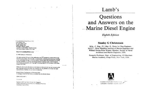 Lambs Questions and Answers on the Marine Diesel Engine