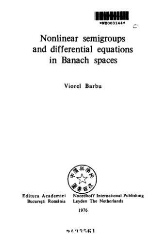 Nonlinear semigroups and differential equations in Banach spaces