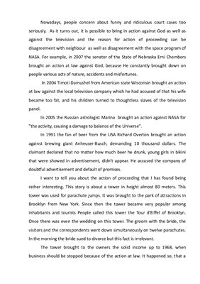 Ridiculous court cases