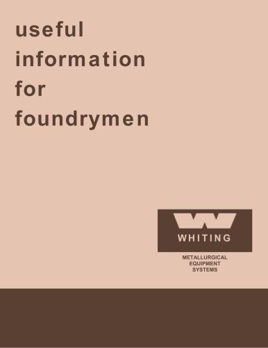 Whiting Equipment Canada Inc. Useful information for foundrymen