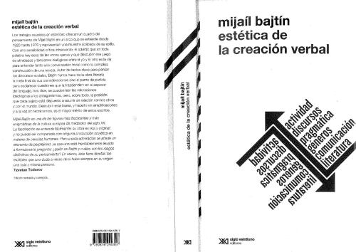 La Estética de la Creación Verbal