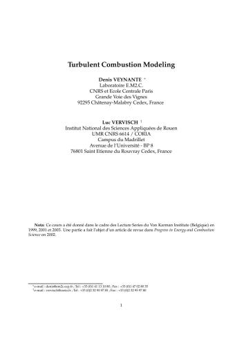 Turbulent Combustion Modeling