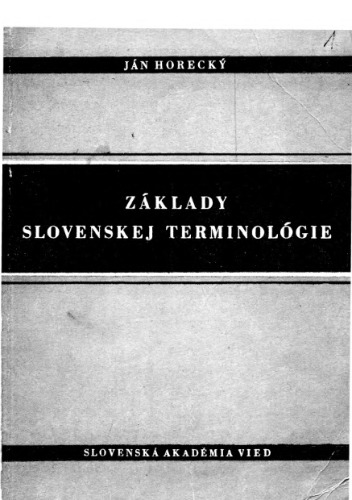Základy slovenskej terminológie
