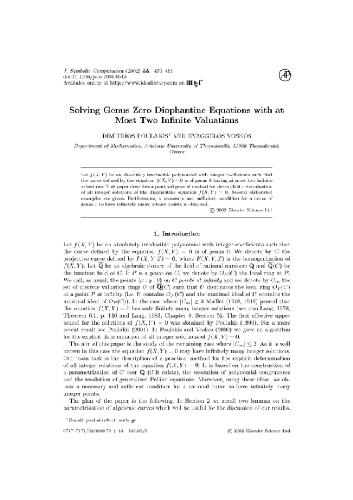 Genus 0 diophantine equations with 2 valuations
